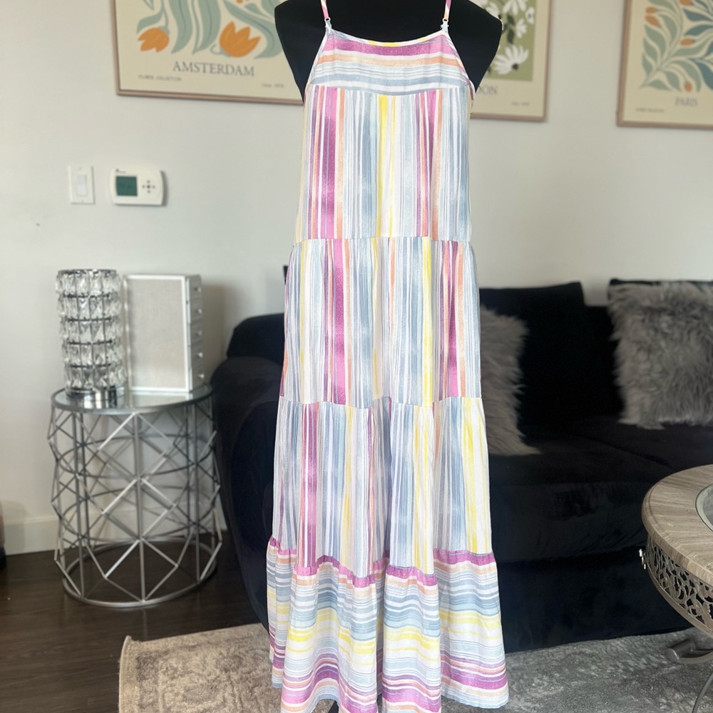 LC Lauren Conrad Pastel Striped Maxi Dress - Picture 3 of 4